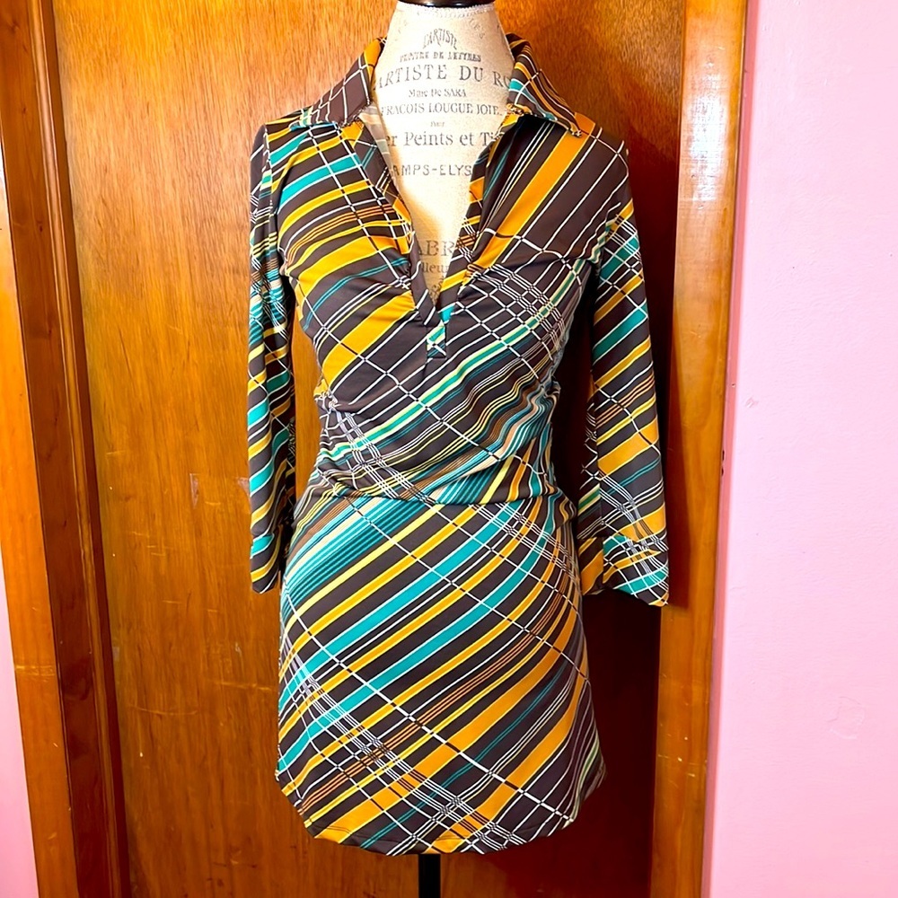 Vintage style Xdye short dress or long top